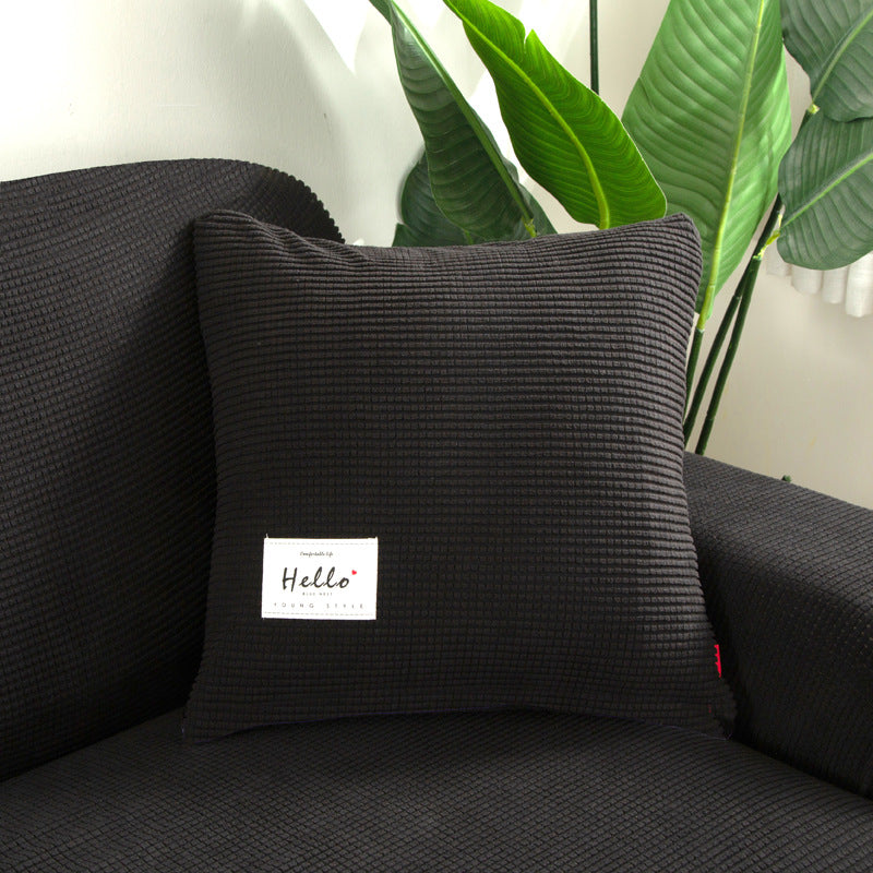 Corn Velvet Solid Color Sofa Pillow Cover Set