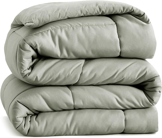 Casa Platino Queen Comforter Ultra Soft Down Alternative Bedding Quilted Queen Size Comforter with Corner Tabs All Seasons Comforter Queen Size Cozy Queen Bed Comforter - Mineral Comforter