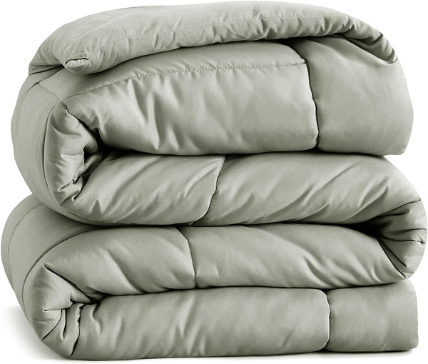 Casa Platino Queen Comforter Ultra Soft Down Alternative Bedding Quilted Queen Size Comforter with Corner Tabs All Seasons Comforter Queen Size Cozy Queen Bed Comforter - Mineral Comforter