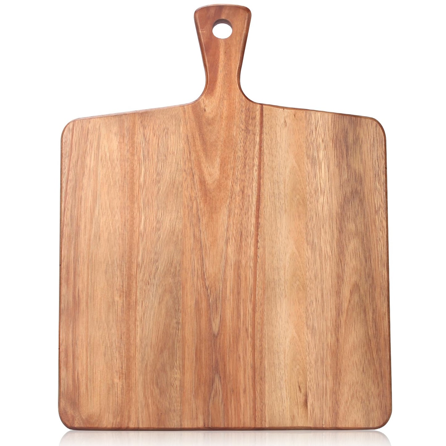 Gtencemen Large Acacia Wood Cutting Board with Handle Wooden Charcuterie Board Kitchen Chopping Block for Meat Cheese Vegetable Bread Fruit Serving Boards Wood Butcher Block Carving Board 17" X 13"