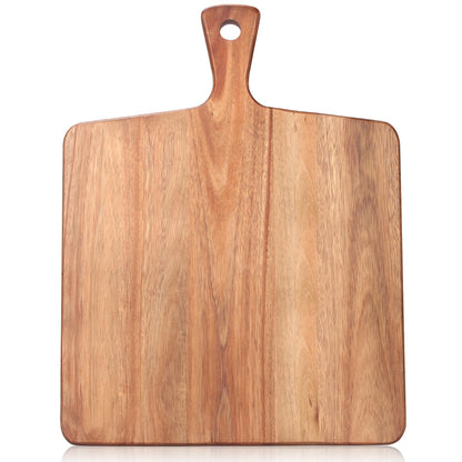 Gtencemen Large Acacia Wood Cutting Board with Handle Wooden Charcuterie Board Kitchen Chopping Block for Meat Cheese Vegetable Bread Fruit Serving Boards Wood Butcher Block Carving Board 17" X 13"