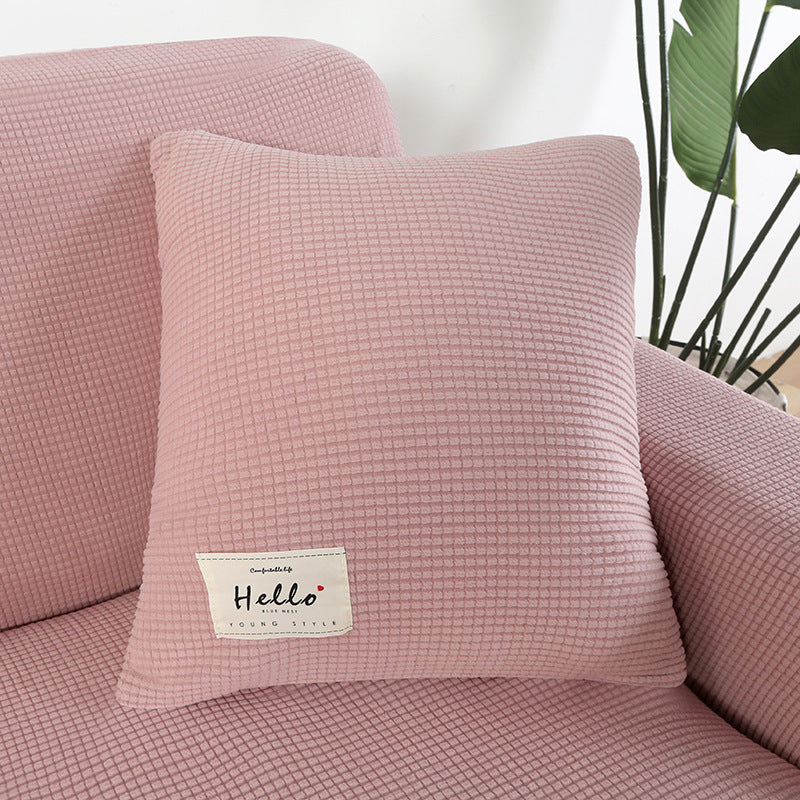 Corn Velvet Solid Color Sofa Pillow Cover Set